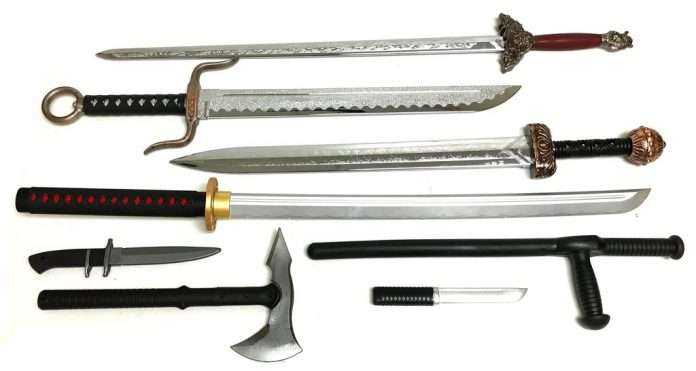 Swords, knives