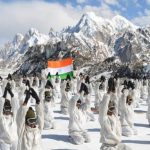 indian soldier celebrating world yoga day