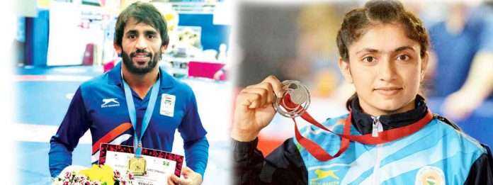 bajarang and pinky won gold medal
