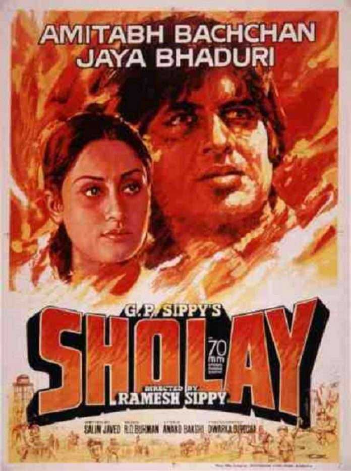 sholay poster