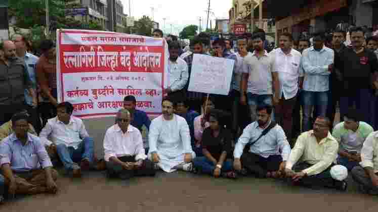 maratha morcha: nilesh rane protest for maratha reservation