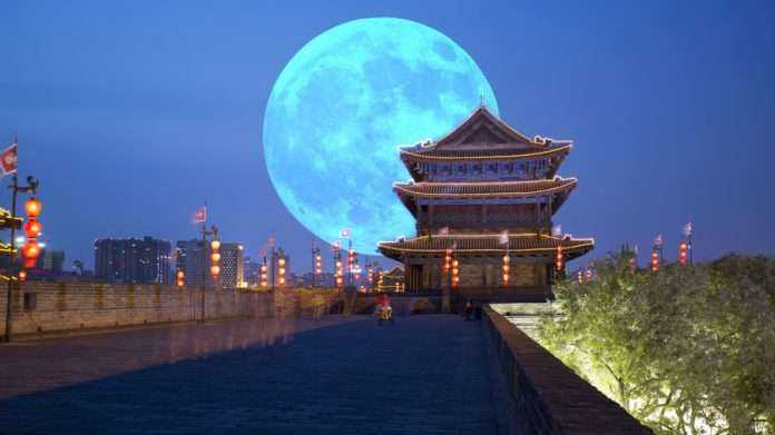 china fake moon