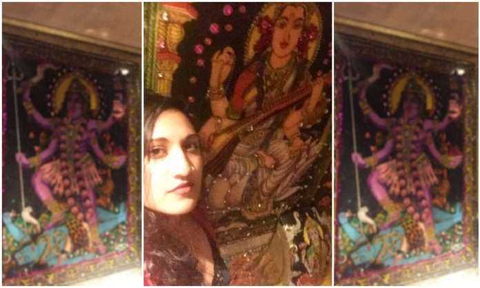 American Pub House of Yes Bathroom with Hindu Goddess Photos (PC - Ankita Mishra)