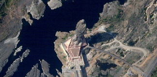 View of Sardar Vallabhbhai Patel's Statue of Unity From Space