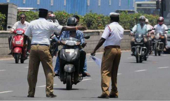 traffic police taking action against peoples who drive after drunk