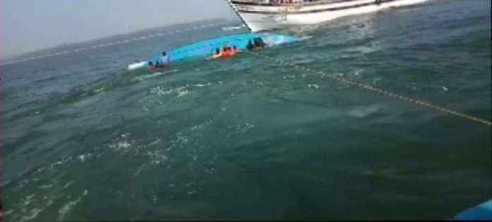 6 dead after a boat capsized near karwar earlier today and 16 people missing