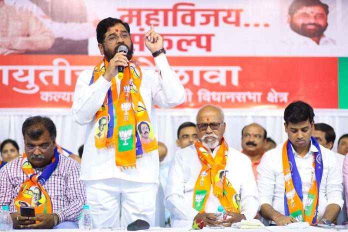 Eknath Shinde make laugh on NCP candidate Anand Paranjpe