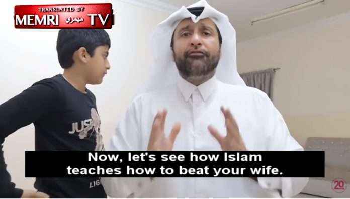 muslim men teaches how to beat women correctly