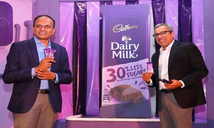 cadbury dairy milk chocolate with new version 30 percent less sugar