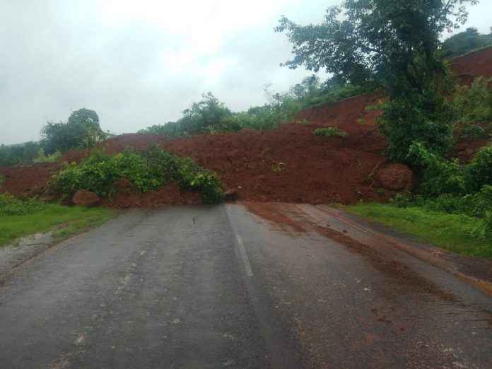 Mumbai-Goa national highway blocked due to landslide in parshuram valley