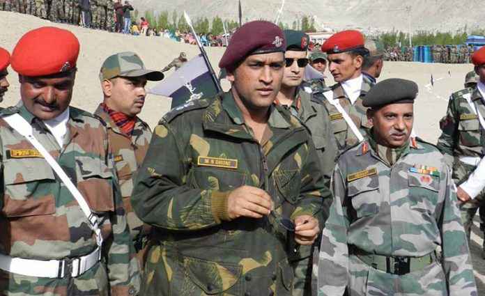 ms dhoni working for indian army