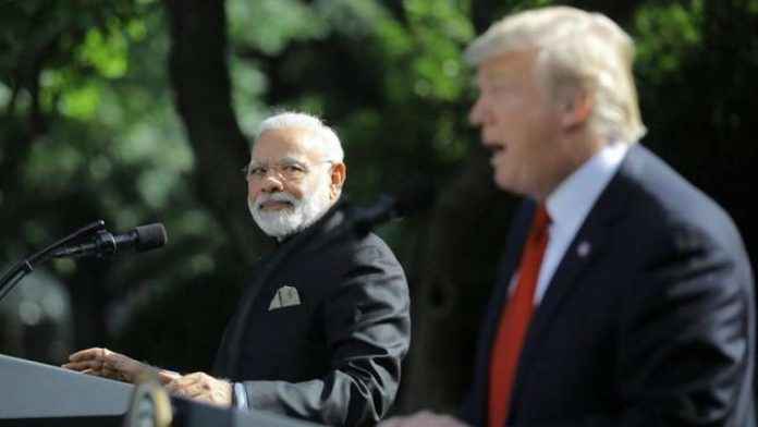 narendra modi give answer to donald trump that we will resolve the Kashmir issue from bilateral talks