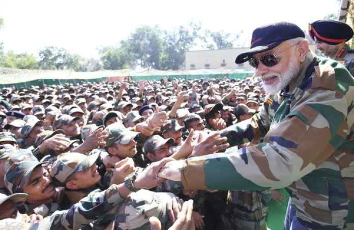 modi with soldiers