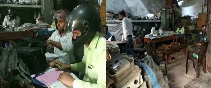 Government employees wear helmets in office building. The reason is not what you think