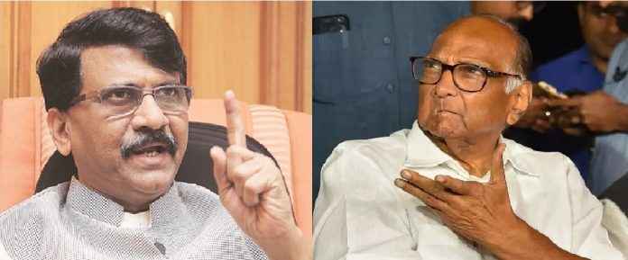 Thackeray Group leader Sanjay Raut criticised Sharad pawar Rohit pawar