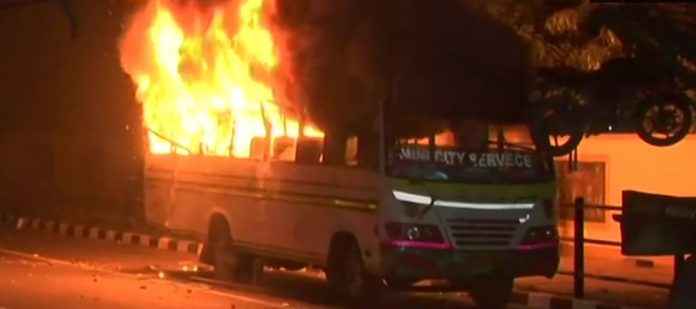 Assam bus burning
