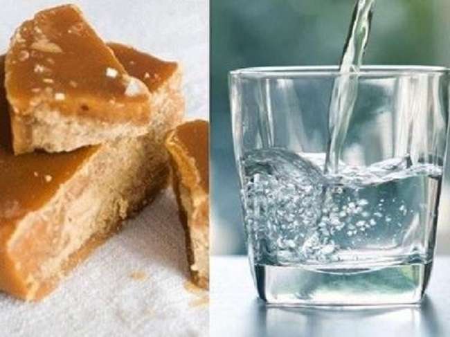 jaggery and luck warm water before sleeping for good health