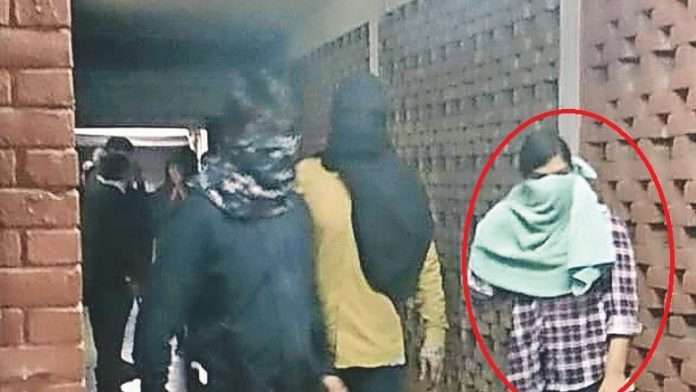 jnu violence police identify masked woman in video