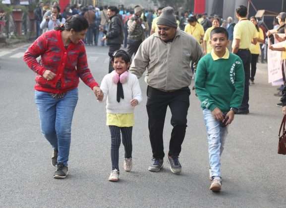 children also participate in run