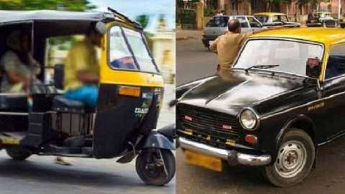Ruflight indicator on rickshaw-taxis