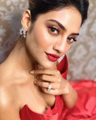 tmc mp nusrat jahan latest photos in red gown went viral on social media