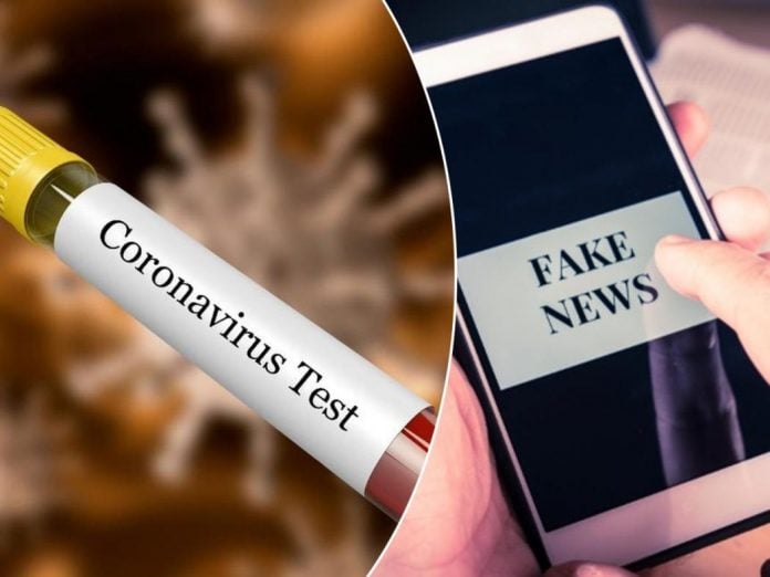 Fake news on social media about coronavirus