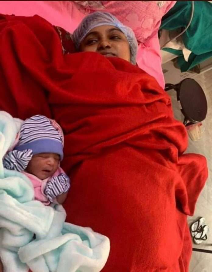 IAS kiran pasi with new born child