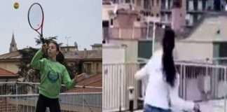 other italian girls take to rooftop tennis amid coronavirus lockdown