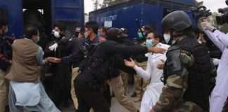 Dozens of doctors arrested demanding virus safety equipment in Pakistan
