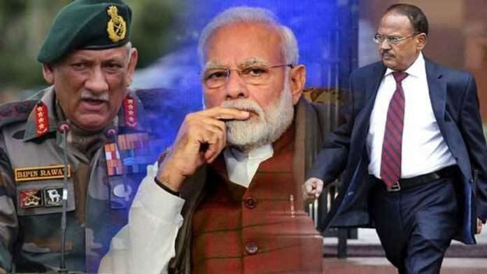 Narendra Modi Bipin Rawat Ajit Doval Meeting