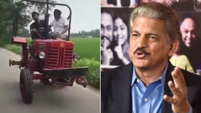 Man driving tractor on two wheels gets Anand Mahindra's attention. His message is important
