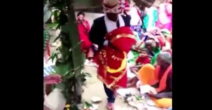 up man marries wooden effigy as his 90 year old father's last wish nck