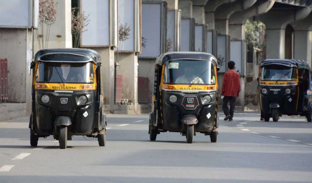 rikshaw on road