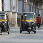 rikshaw on road