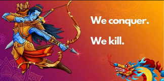 indias rama slaying chinas dragon india china face off taiwan news website photo viral on social media
