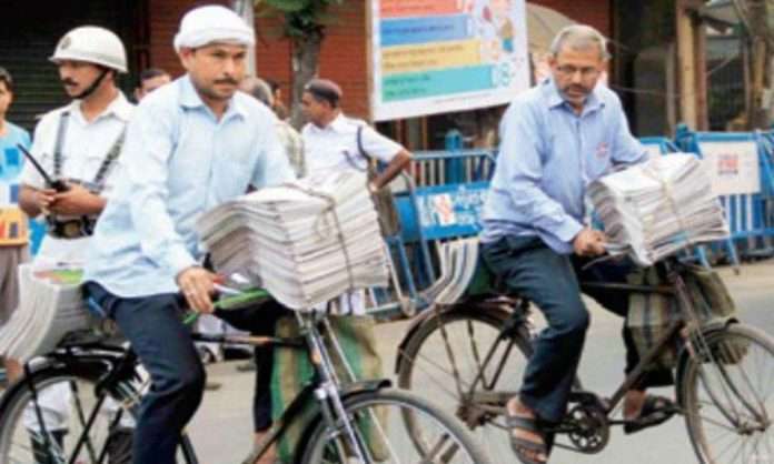 action taken on housing complexes for stopping newspaper vendors