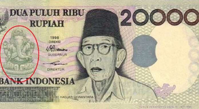 Did you know there's Lord Ganesh on Indonesian currency note?