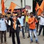 Maratha Kranti Morcha workers protest in Mumbai against SC stay on Maratha reservation