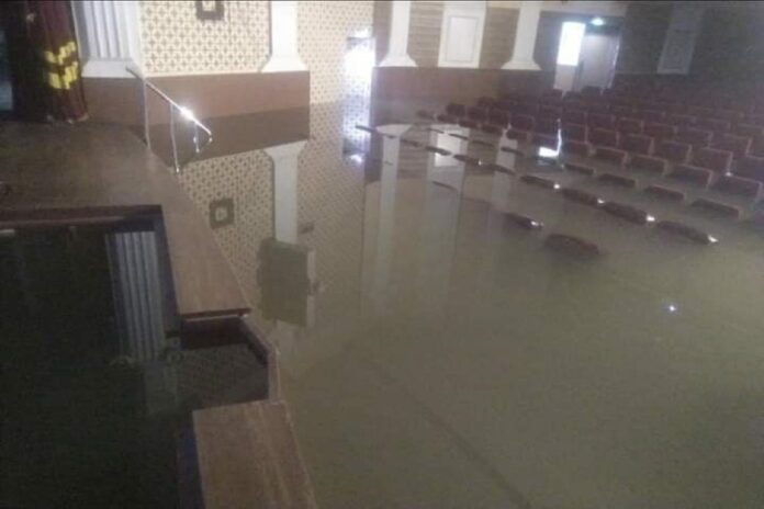 Due to torrential rains water seeped into Damodar theater in Parel at mumbai