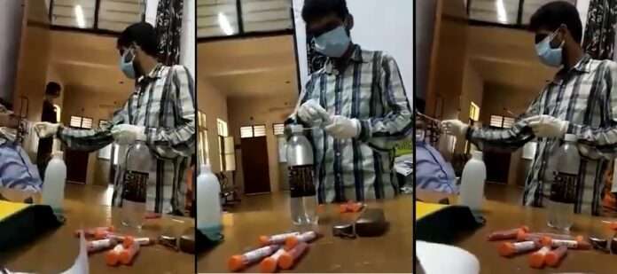 viral video of fake sampling mathura chc