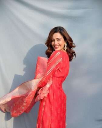 Neha has shared photos of various looks in ethnic dress.