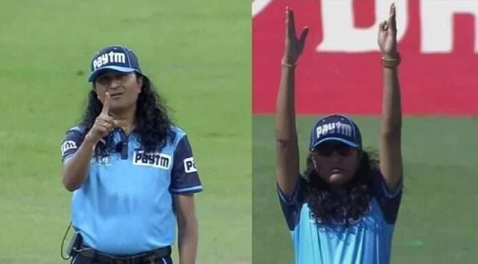 paschim pathak the long haired umpire turning heads with his style in ipl 2020