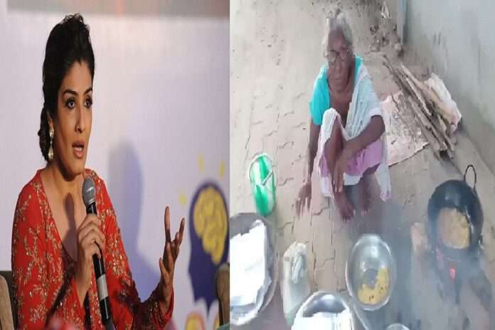 bollywood actor raveena tandon shares video of woman selling pakora after baba ka dhaba for help