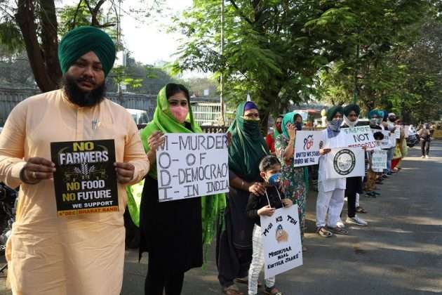 Photo: Sikh support farmers' movement in Thane
