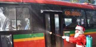 santa sanitize public transport best bus service at sion