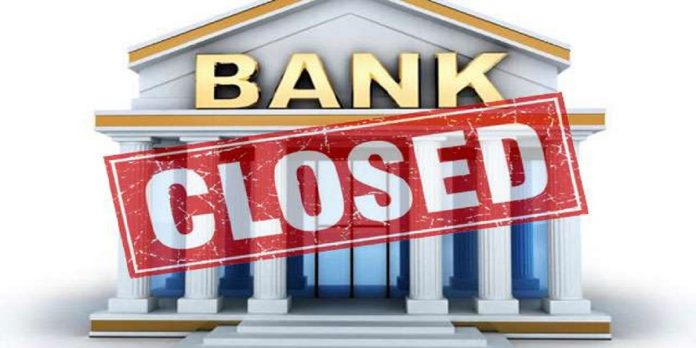 bank will be closed for three days