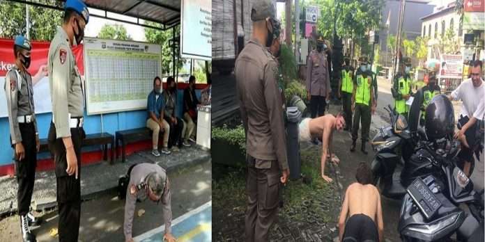 Indonesia bali without face mask pay up with 50 push ups