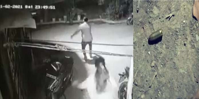 Firing on shiv sena branch chief incident captured on CCTV camera