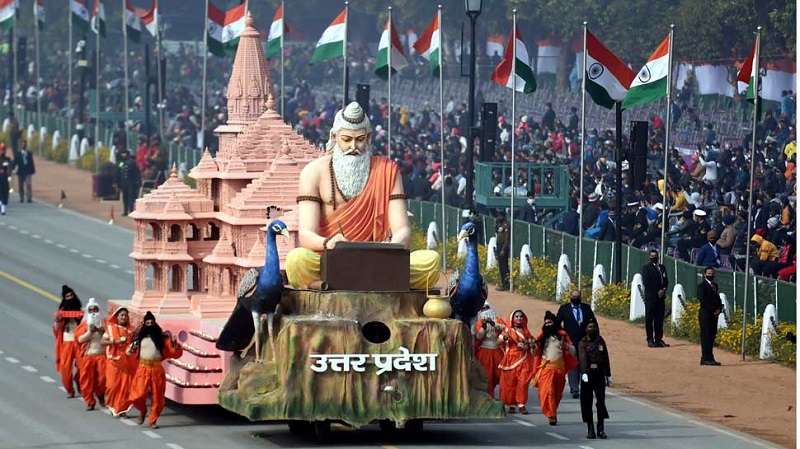 Indian culture on the Rajpath in delhi on occasion of indian republic day