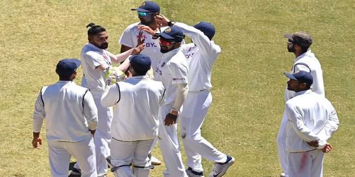 India win the fourth and final test match of the series against Australia
